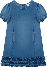 Habitual Kids Kids' Puff Sleeve Denim Dress