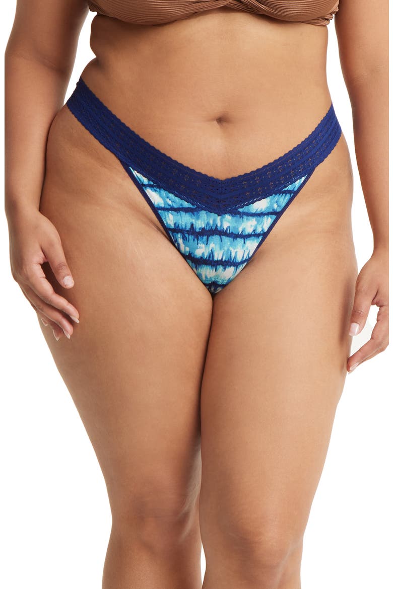 Print Dream Thong, Main, color, INDIGO STRIPE
