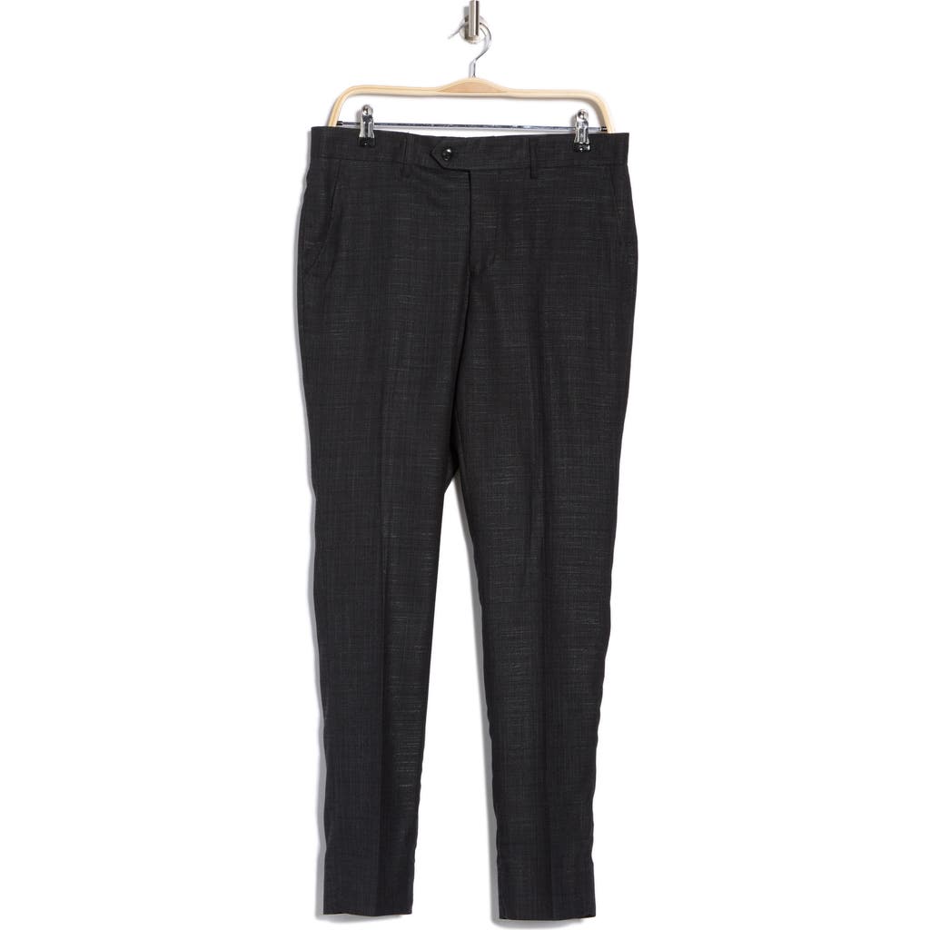 Tahari Plaid Slim Fit Dress Pants In Black