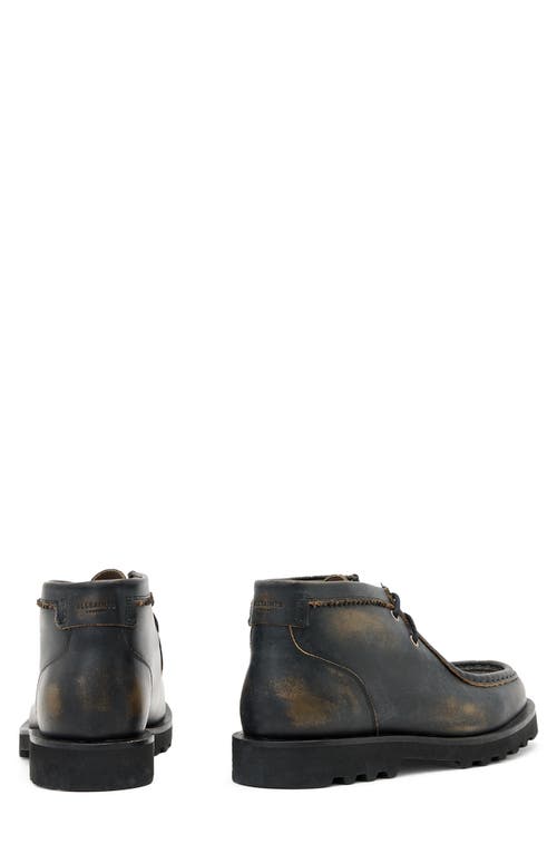 Allsaints Skiff Leather Ankle Boots In Black