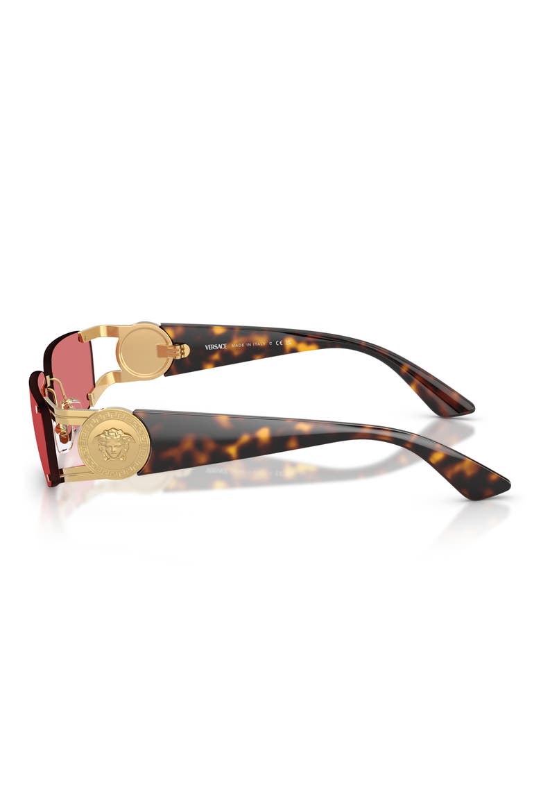 59mm Rectangular Sunglasses, Alternate, color, GOLD / RED HIPER 8