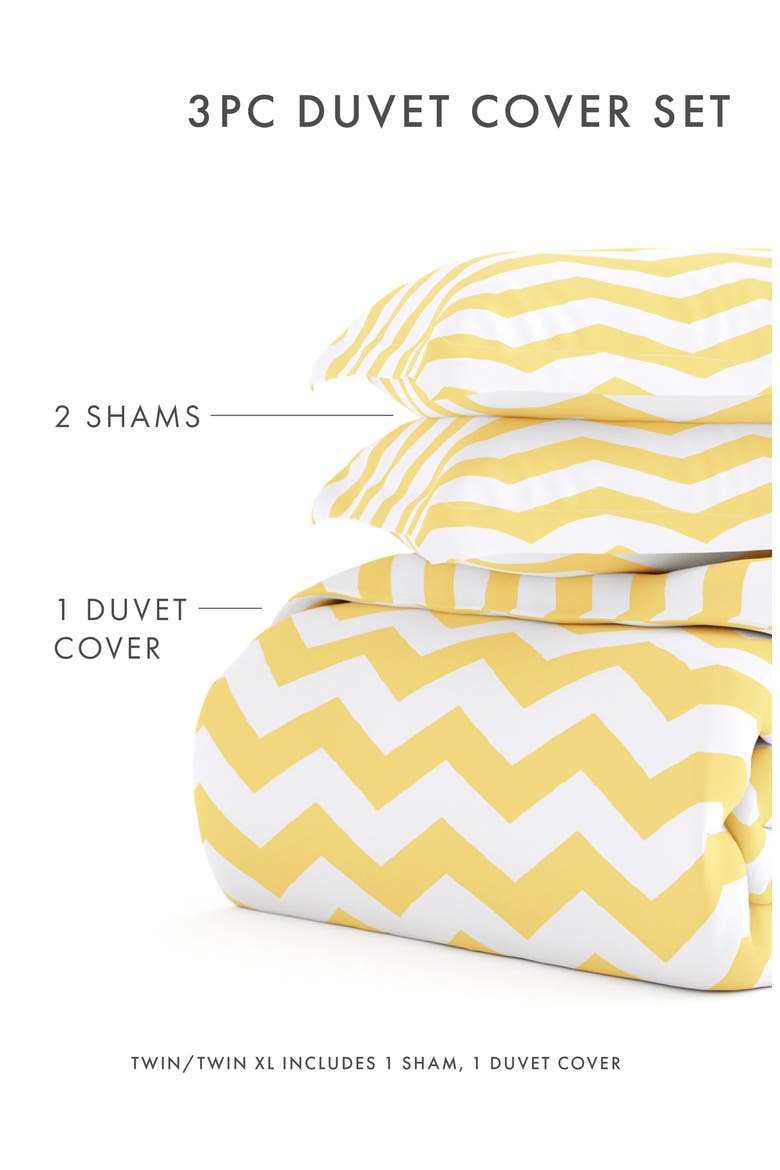Premium Ultra Soft Arrow 3-Piece Duvet Cover Set, Alternate, color, YELLOW