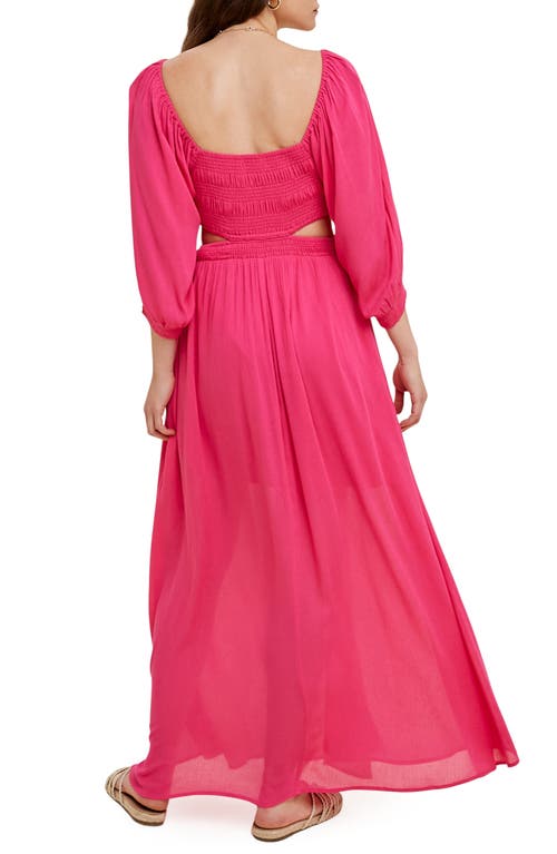 WISHLIST WISHLIST BALLOON SLEEVE CUTOUT MAXI DRESS 