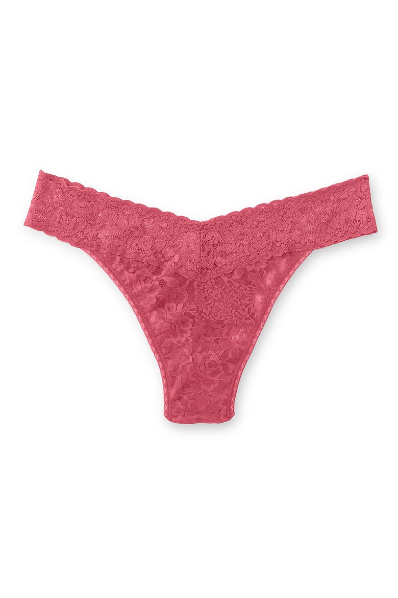 Original Rise Lace Thong, Main, color, UNBEETABLE