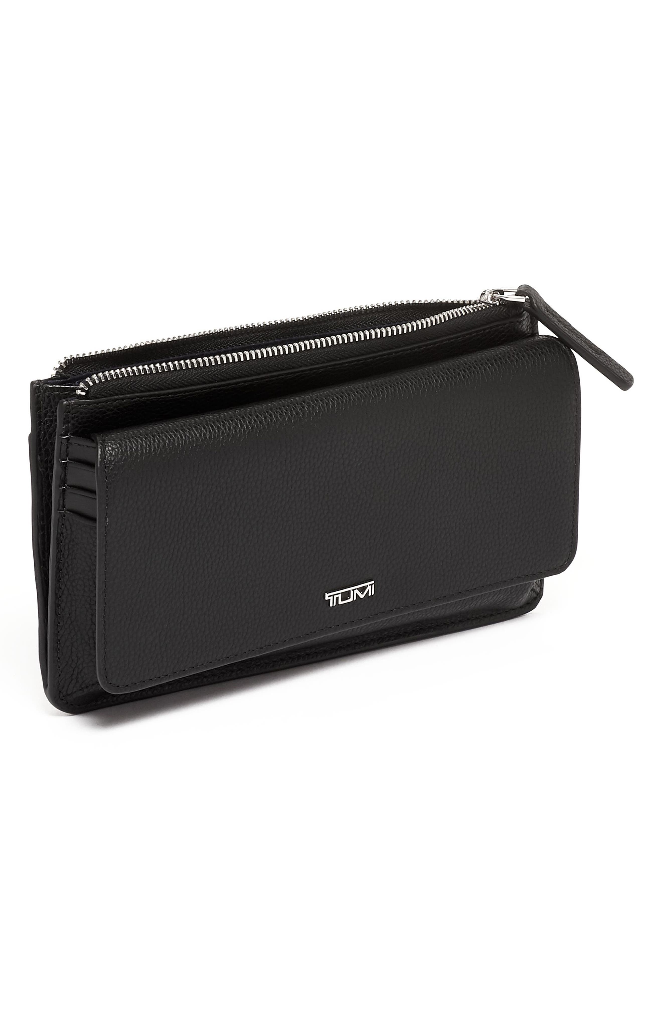 TUMI Belden Leather Wallet Crossbody Bag, Alternate, color, 