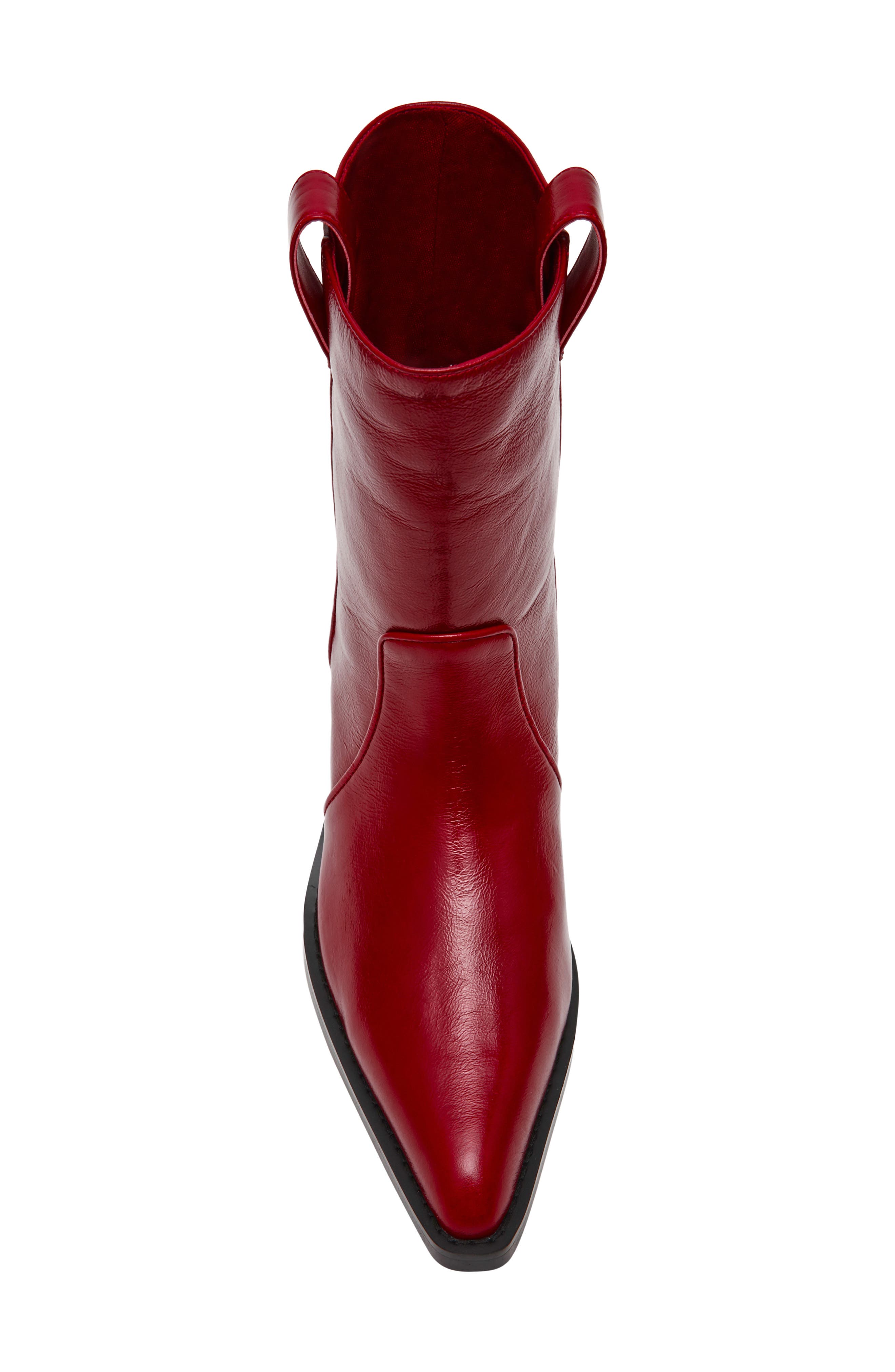 Vinny Leather Boot, Alternate, color, RED LEATHER