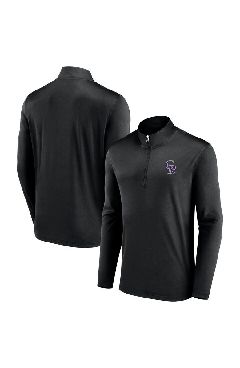 FANATICS Men's Fanatics Branded Black Colorado Rockies Underdog Mindset Quarter-Zip Jacket, Main, color, Black