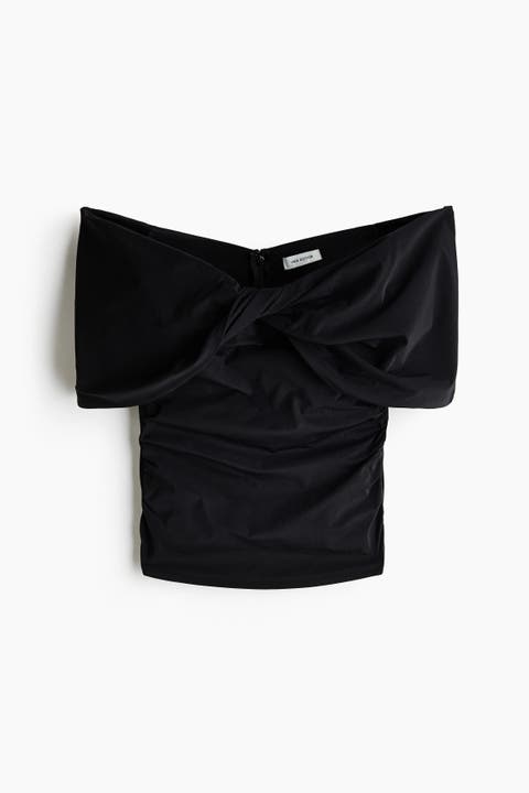 Twist-detail Off-the-shoulder Top