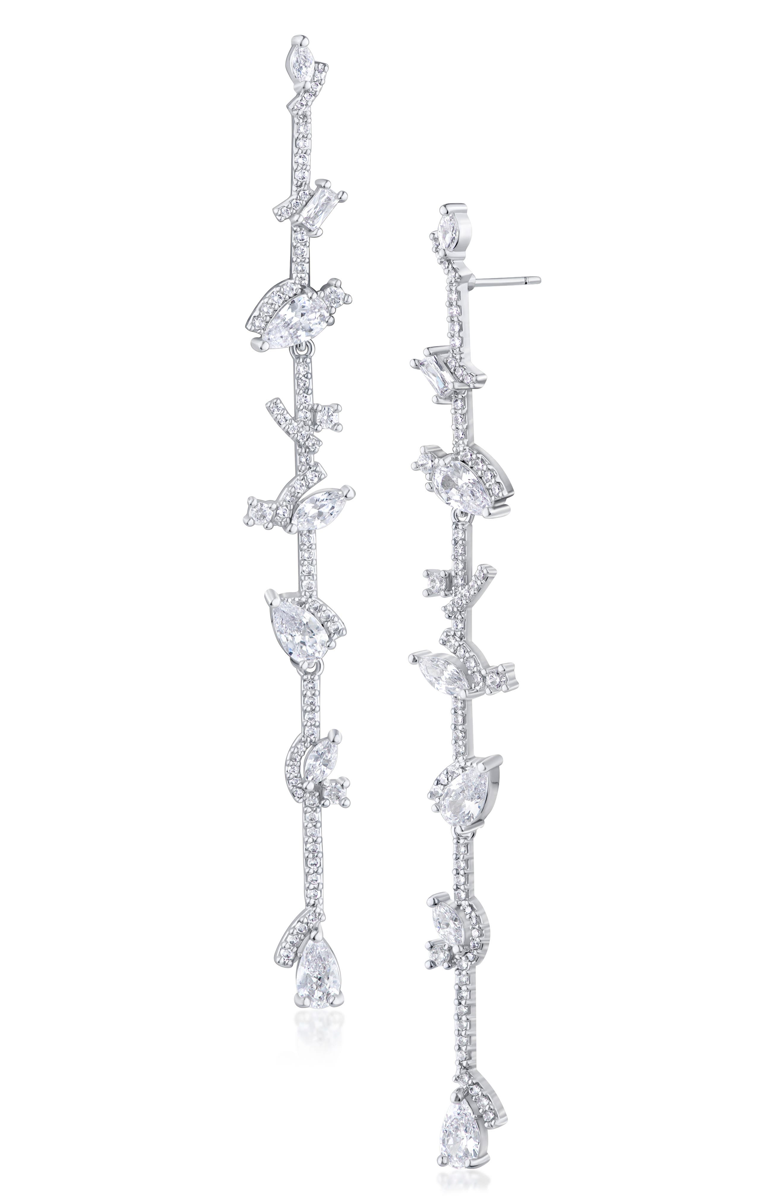 Cubic Zirconia Duster Earrings