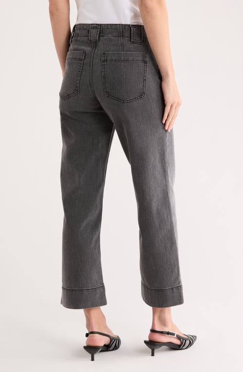 Sanctuary Ali Ankle Crop Wide Leg Jeans In Gray