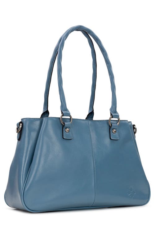 Patricia Nash Karla Leather Satchel In Blue