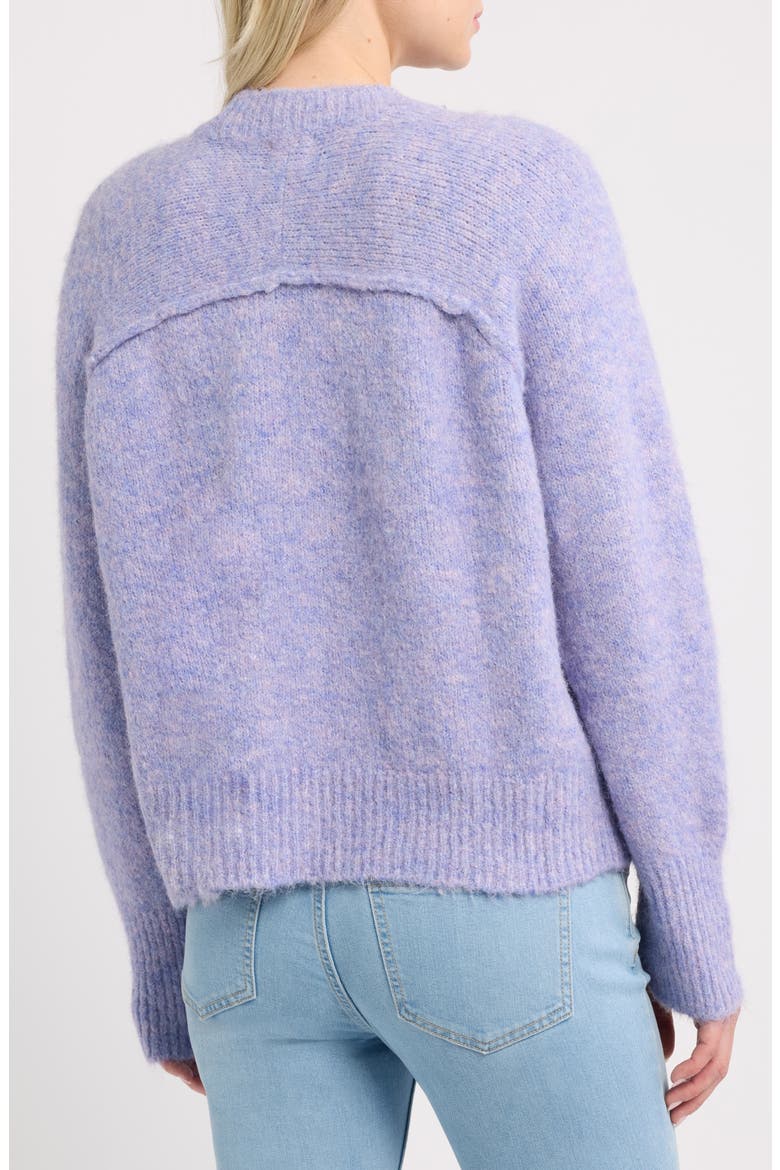 Crewneck Mélange Sweater, Alternate, color, LILAC