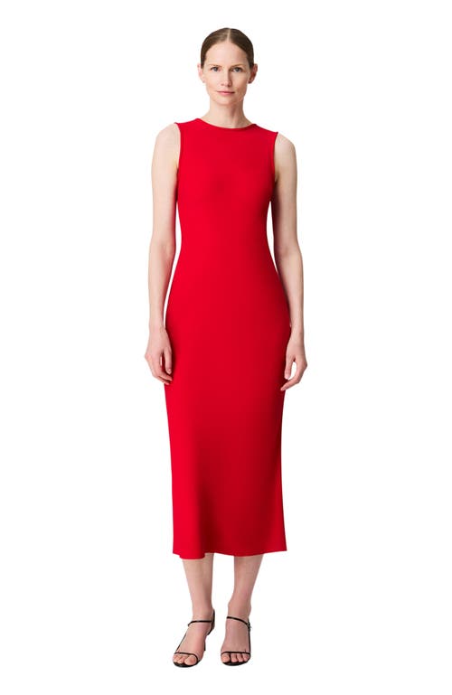 Another Tomorrow Cowl Back Sheath In Red