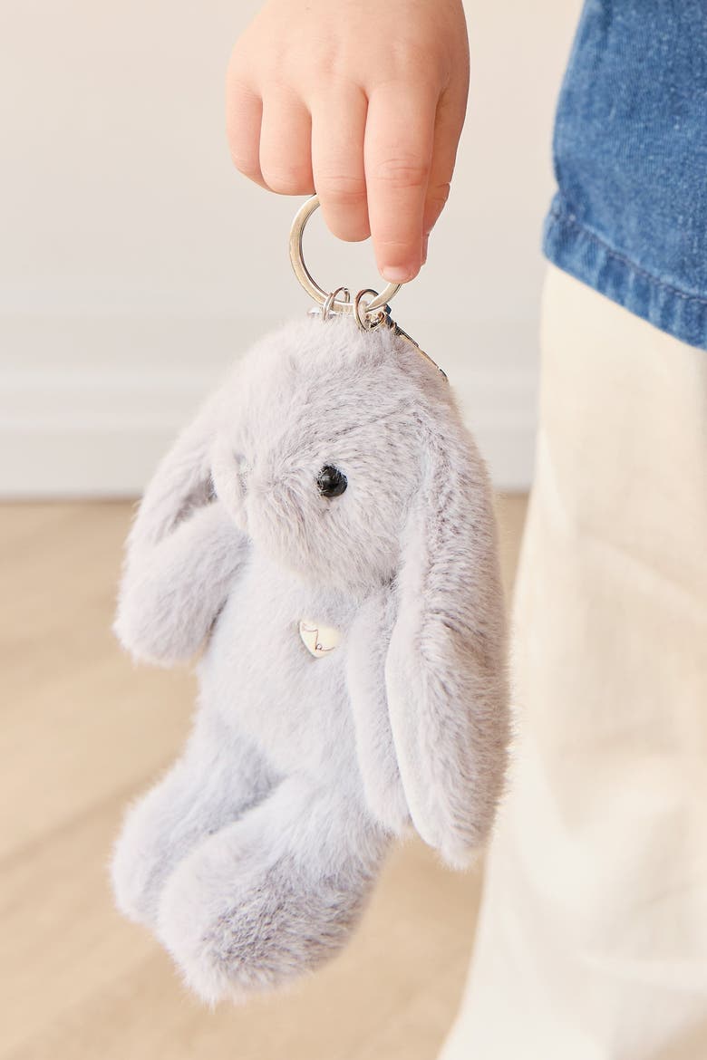 Penelope the Bunny Set of 2 Plush BFF Keychains, Alternate, color, Marshmallow & Silver