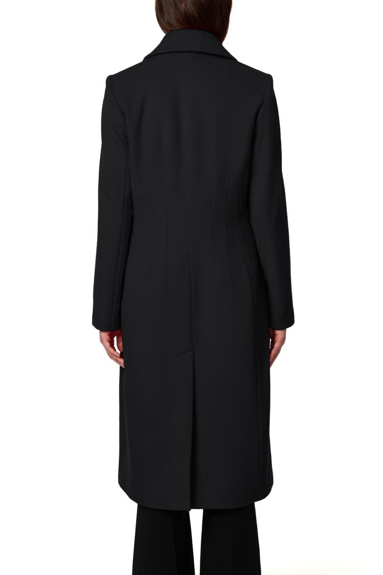 Structured Wool Blend Coat, Alternate, color, BLACK