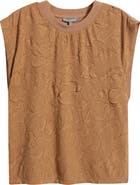 Wit & Wisdom Mixed Media Crinkle Jacquard Top