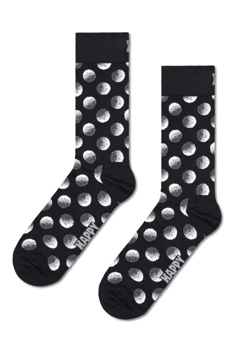 Assorted 3-Pack Black & White Crew Socks Gift Box, Alternate, color, BLACK
