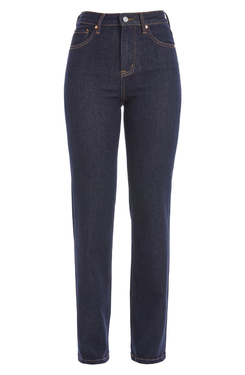 Bayeas High Waist Straight Leg Jeans, Alternate, color, Rinse