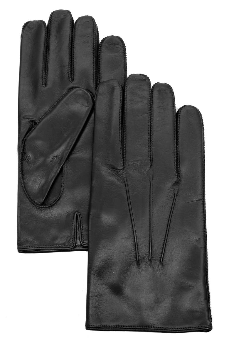 Vented Cashmere Lined Gloves, Main, color, BLACK