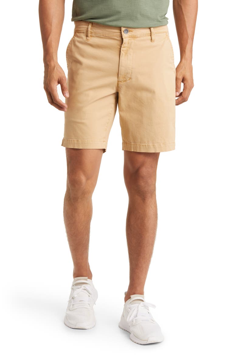 Wanderer 8.5-Inch Stretch Cotton Chino Shorts, Main, color, SULFUR WHEAT FIELDS