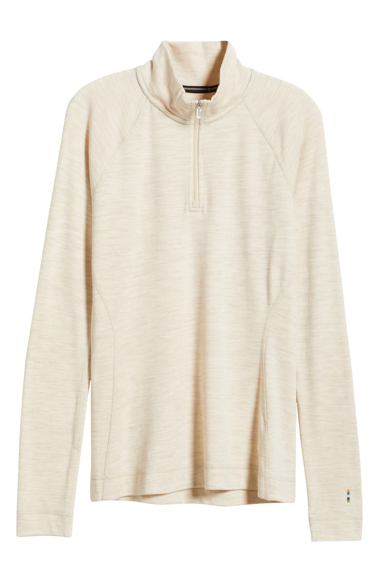Smartwool Classic Thermal Long Sleeve Merino Wool Quarter-Zip Base Layer Top, Alternate, color, 