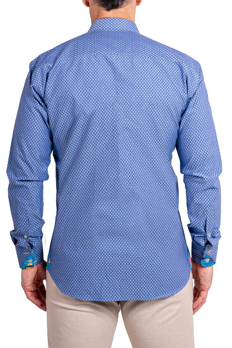 Einstein Ascension Contemporary Fit Button-Up Shirt, Alternate, color, BLUE