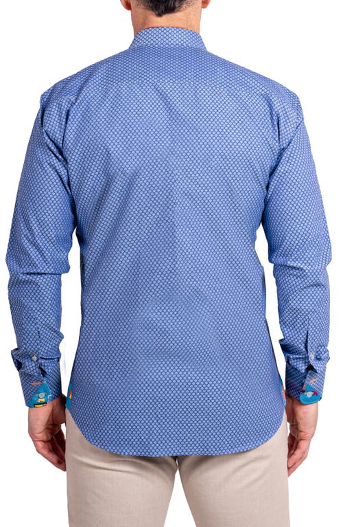 Maceoo Einstein Ascension Contemporary Fit Button-up Shirt In Blue