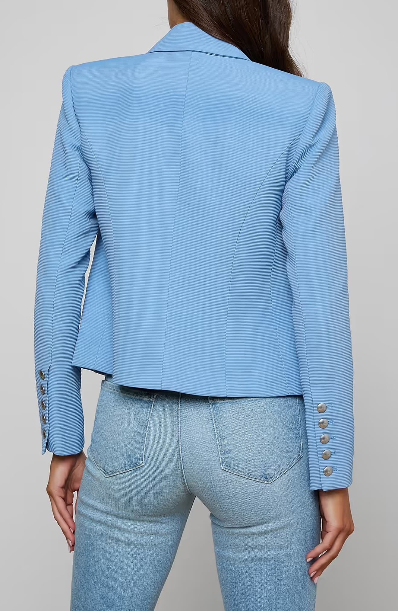 Brooke Texture Double Breasted Crop Blazer - image 5