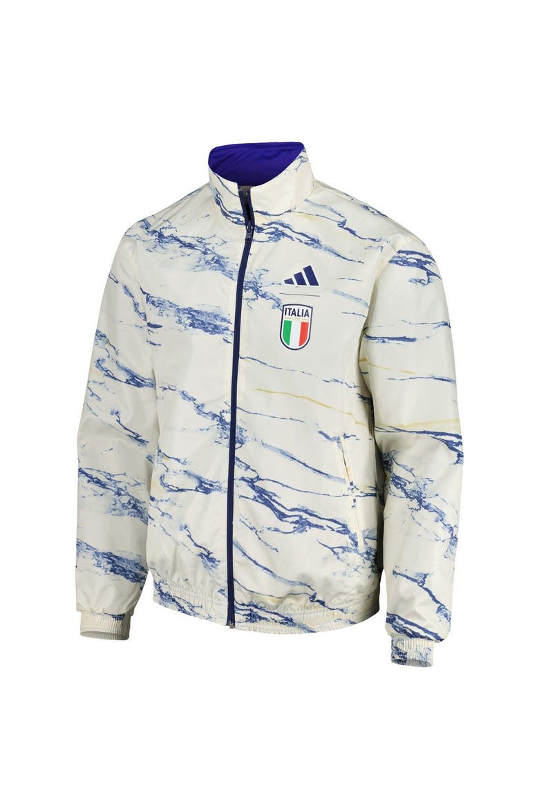 Men's adidas White Italy National Team Logo Anthem Reversible Full-Zip Jacket, Alternate, color, White