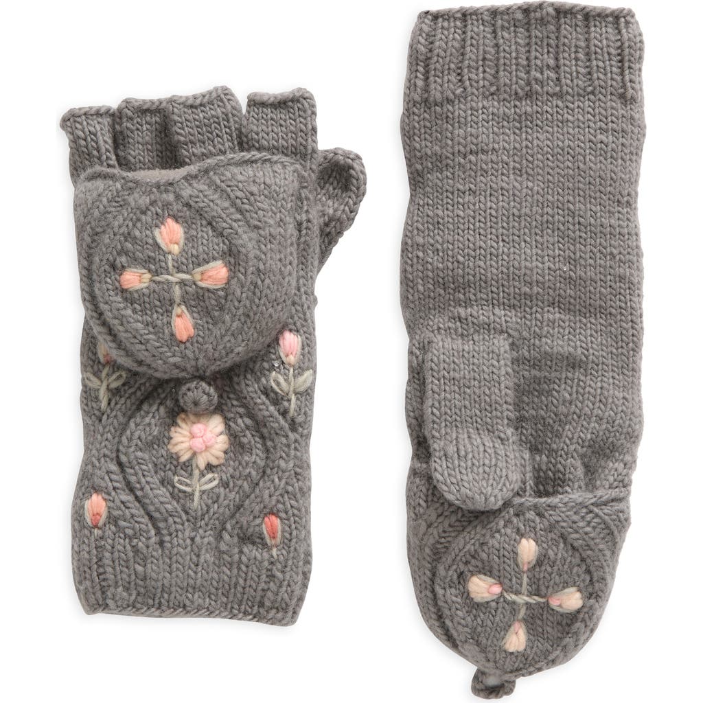 FRENCH KNOT Tilly Hand Knit Convertible Mitten in Grey