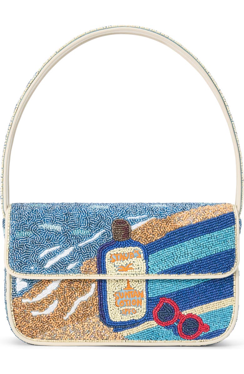 STAUD Tommy Beaded Shoulder Bag, Main, color, Spf 0