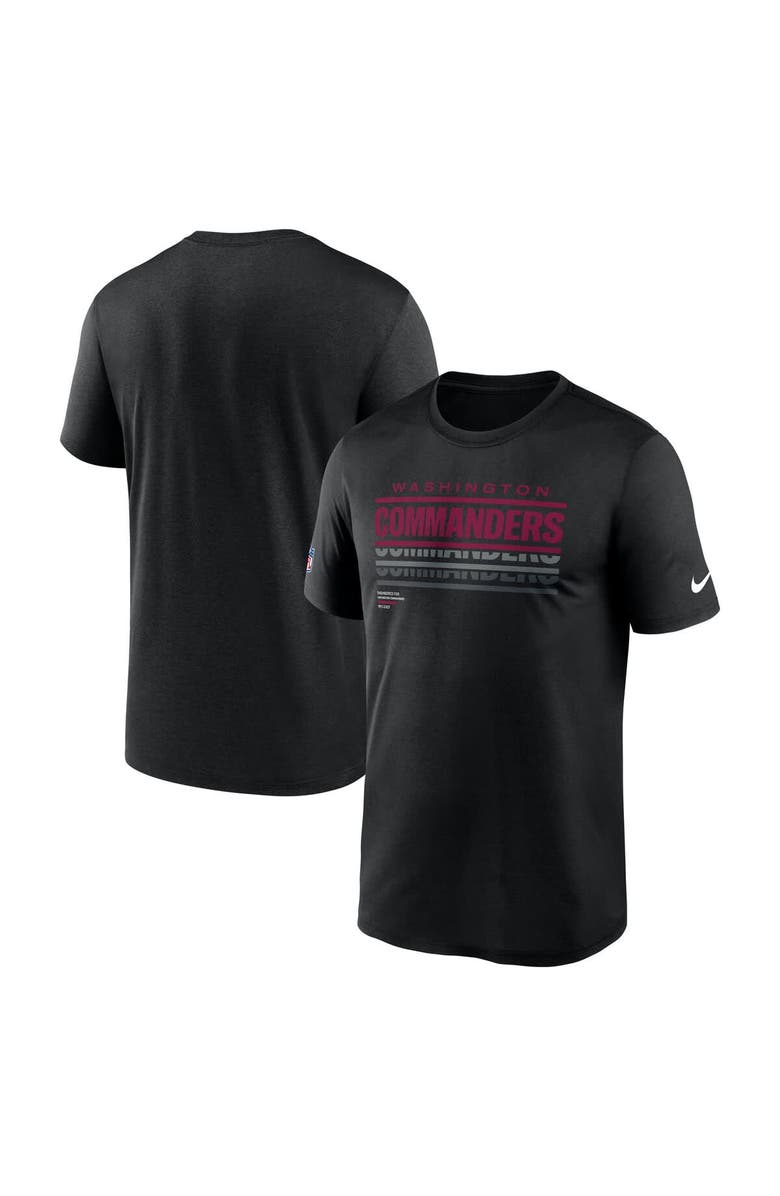 Nike Men's Nike Black Washington Commanders Sideline Legend Performance T-Shirt, Alternate, color, 