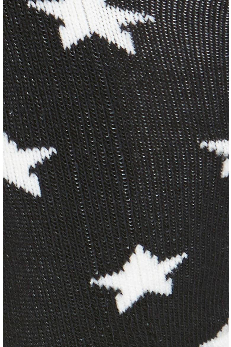 'stars' ankle socks, Alternate, color, BLACK