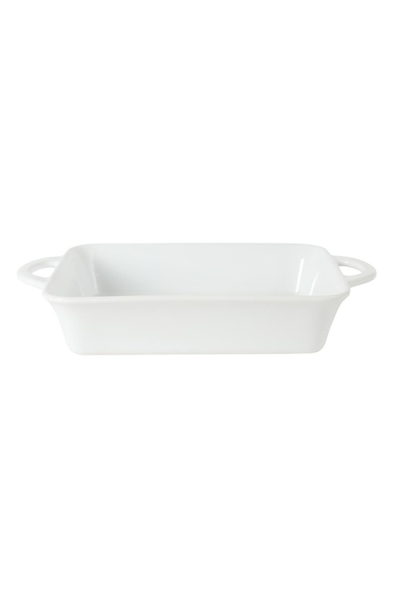 Gracious Dining Rectangular Stoneware Baking Dish with Handles, Main, color, White