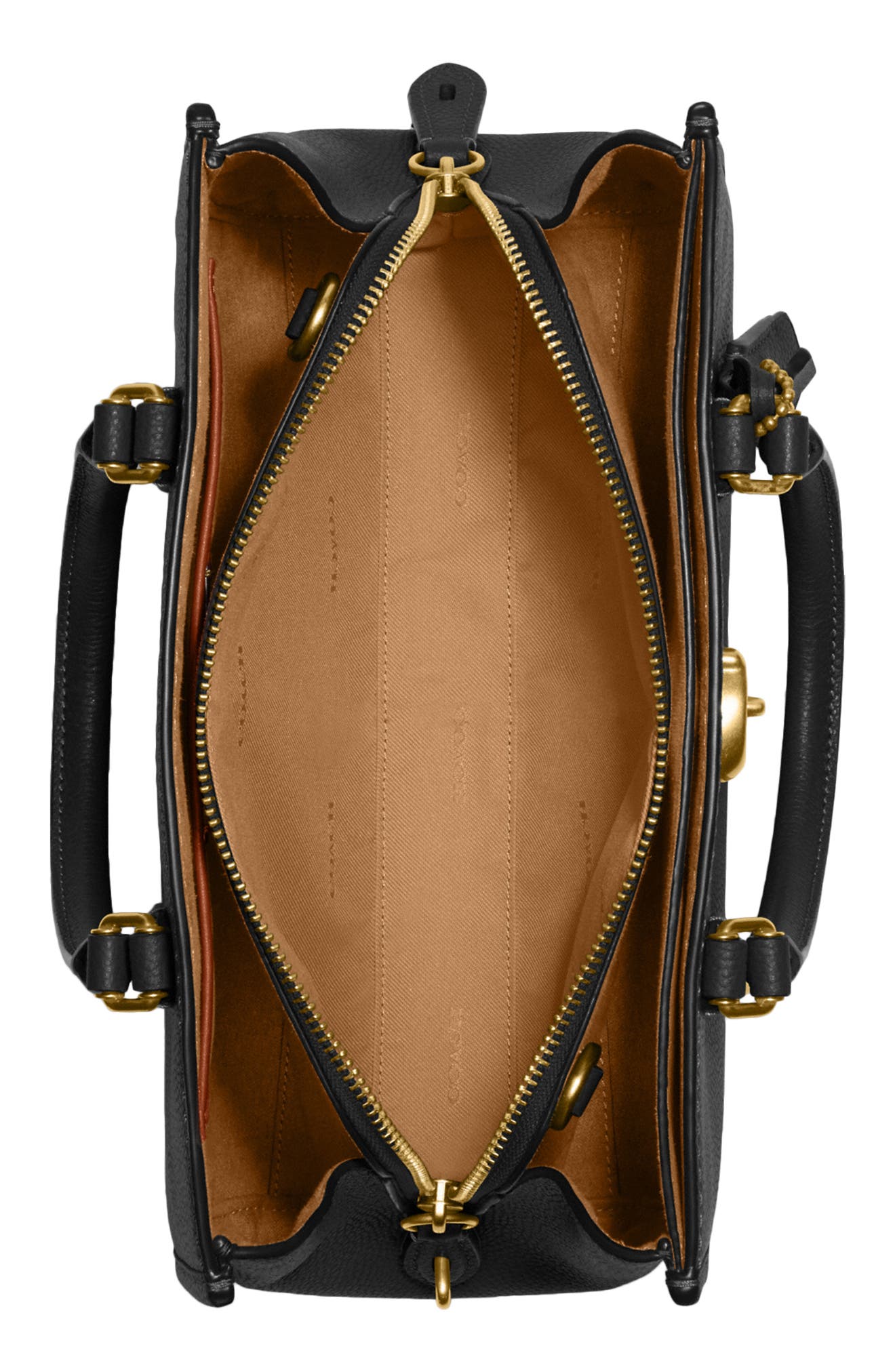 COACH Brooke Pebble Leather Satchel, Alternate, color, 