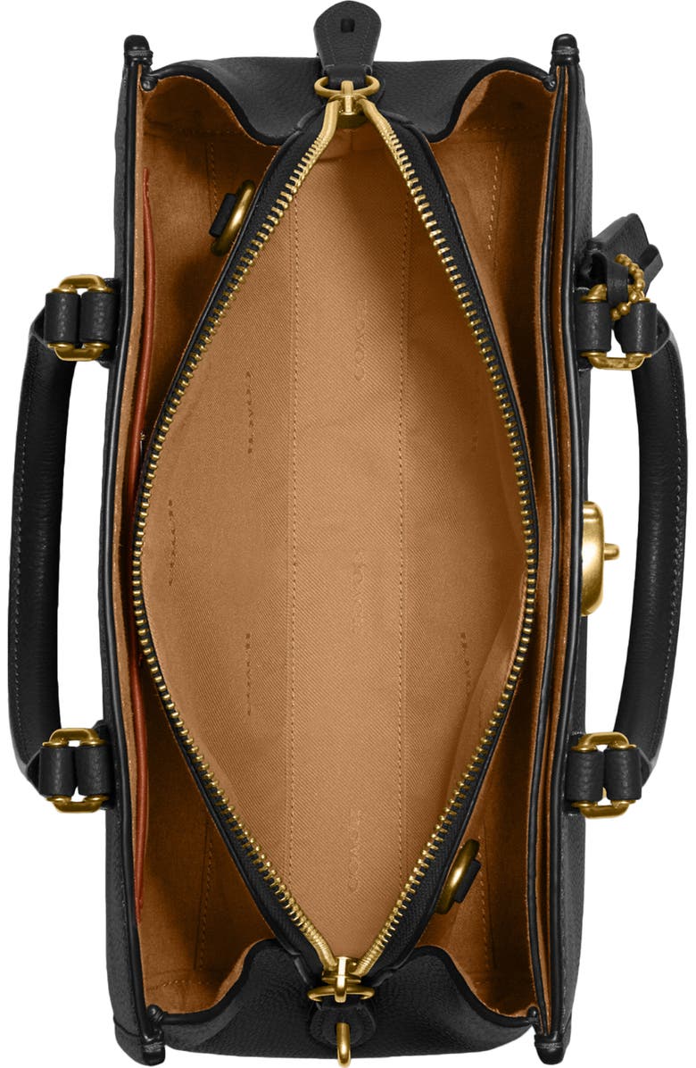 COACH Brooke Pebble Leather Satchel, Alternate, color,