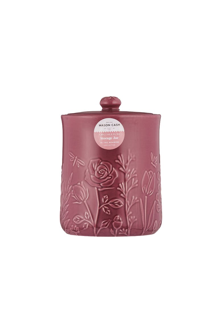In The Meadow Medium Storage Crock, 7" x 5", Alternate, color, Purple
