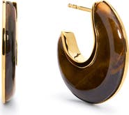 Monica Vinader x Kate Young Semiprecious Stone Hoop Earrings