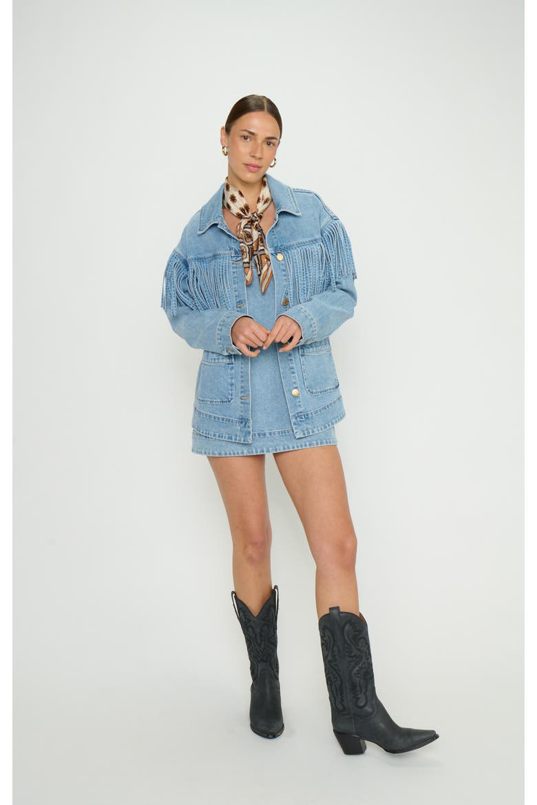 Ojai Fringe Jacket, Alternate, color, Jet Stream Blue