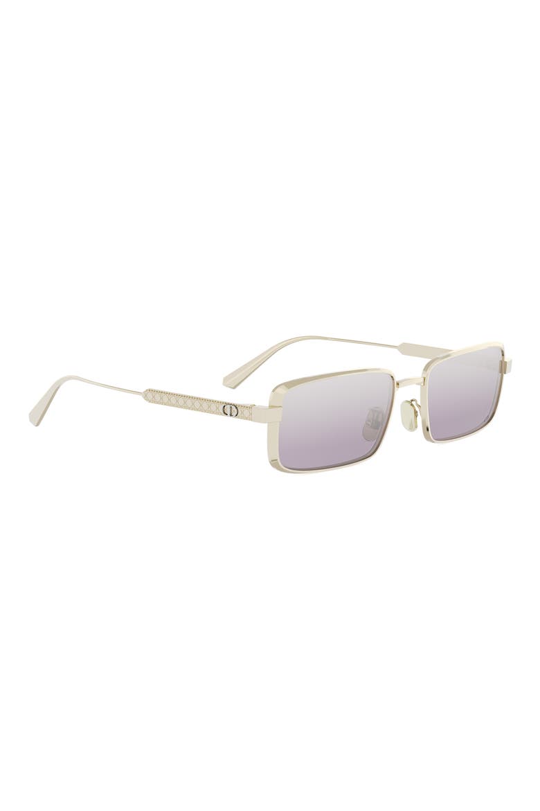 'DiorCannage S2U Rectangular Sunglasses, Alternate, color, PALLADIUM / BORDEAUX MIRROR