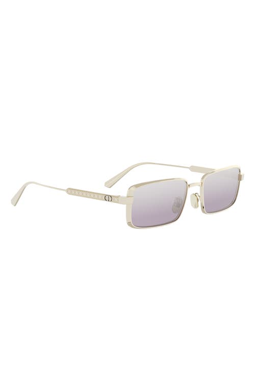 Dior Cannage S2u Rectangular Sunglasses In Purple