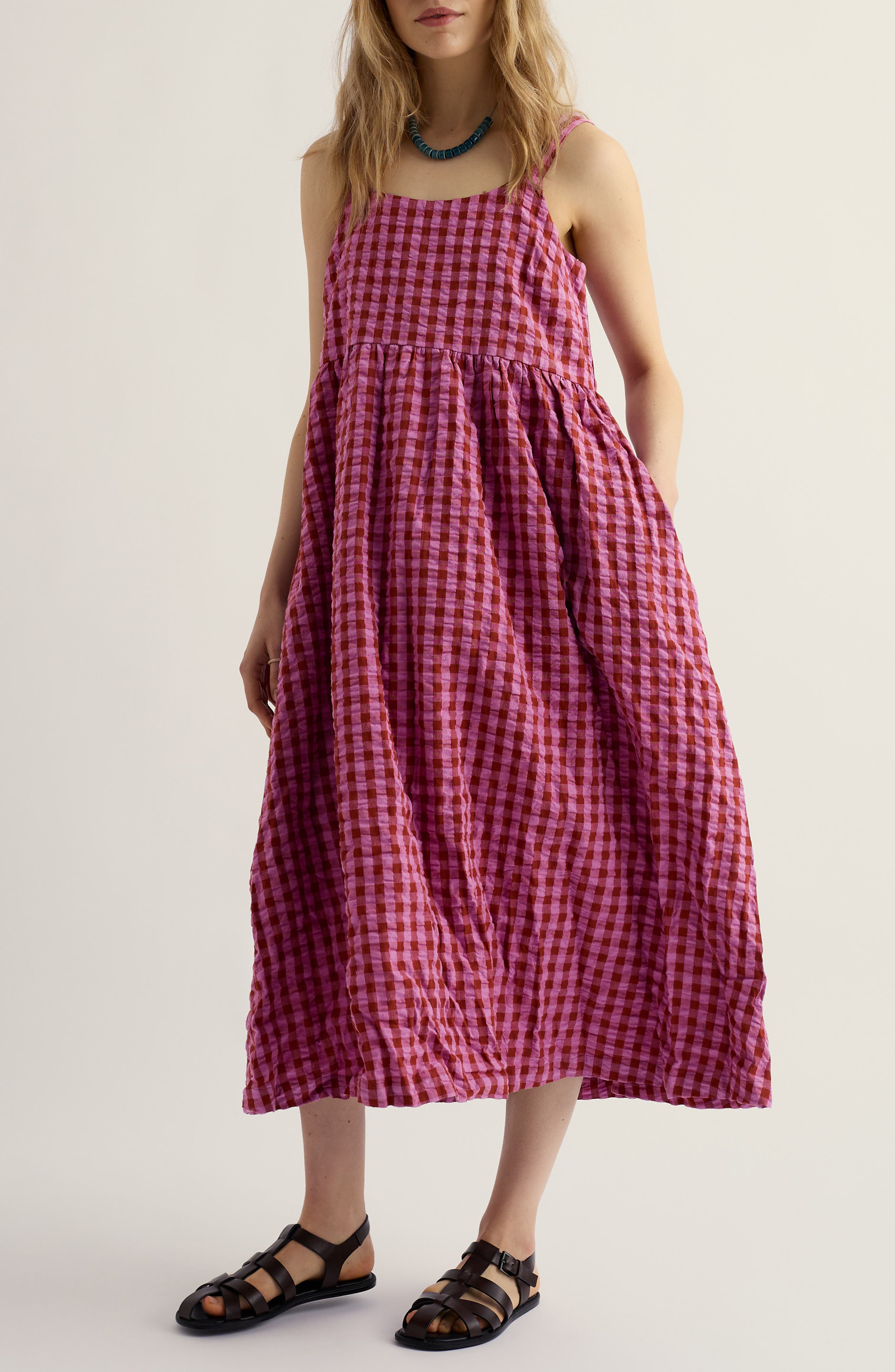selected GINGHAM CHECK BURNT UMBER