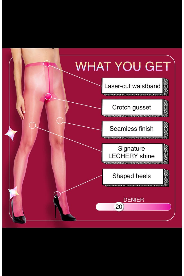 3-Pack ​Glossy Colored Fashion ​Sheer Tights for Women, Alternate, color, Pink