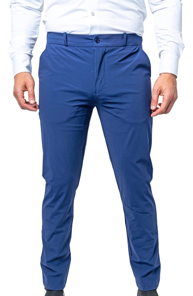Maceoo Orbita Slim Fit Pants, Main, color, Blue