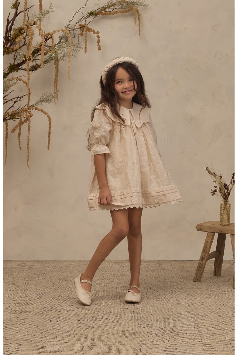 Kids' Mabel Embroidered Cotton Dress & Bloomers Set, Alternate, color, NATURAL