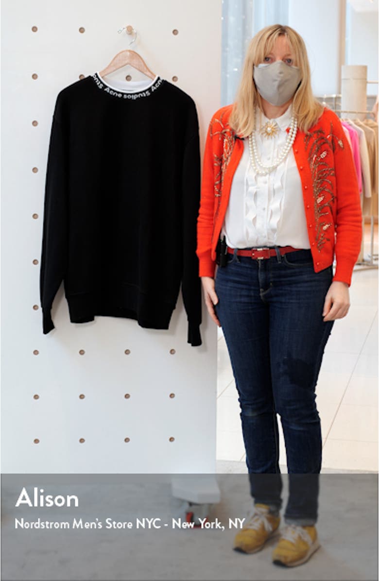 Men's Fulton Logo Rib Crewneck Sweatshirt, sales video thumbnail