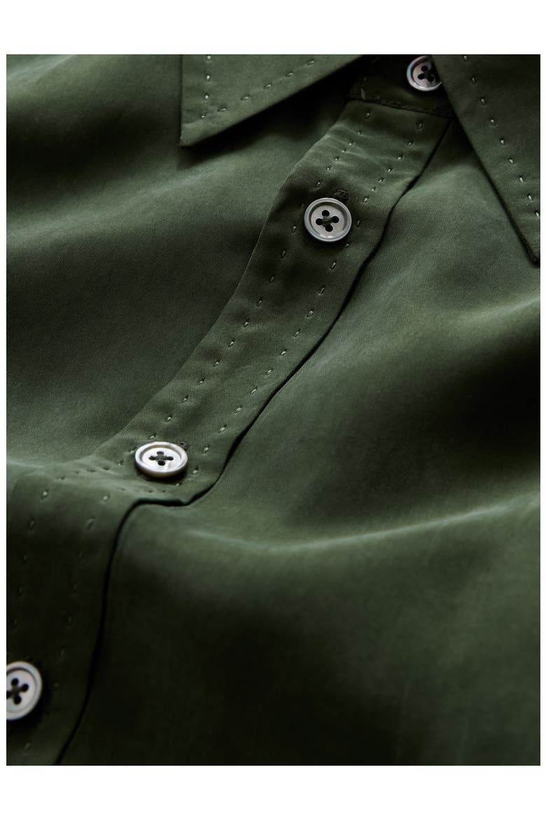 Martin Solid Twill Button-Up Shirt, Alternate, color, MOSS