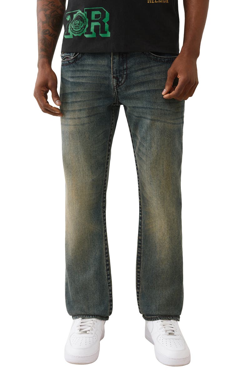 True Religion Ricky Big T Flap Straight Leg Jeans, Main, color,