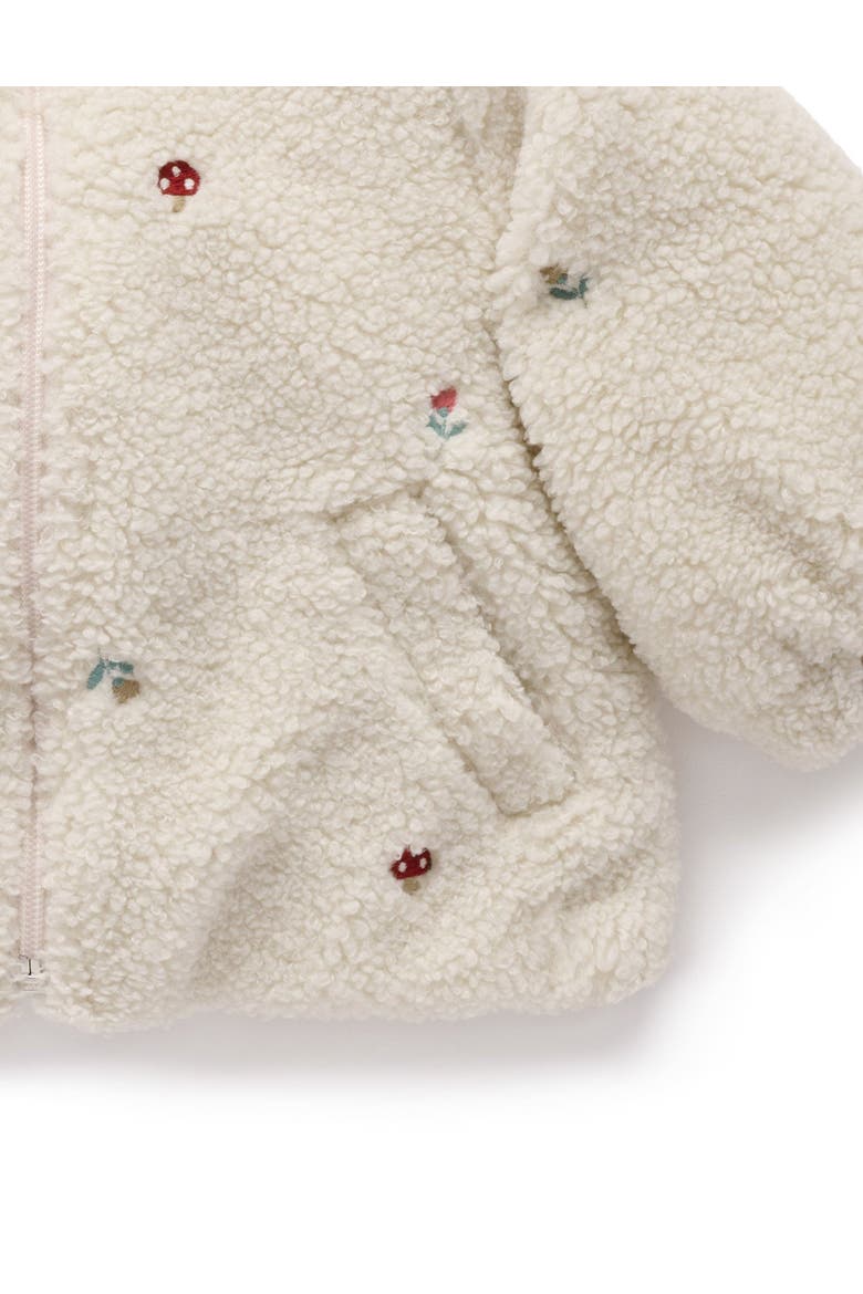 Fluffy Embroidered Jacket, Alternate, color, Wheat Forest Broderie