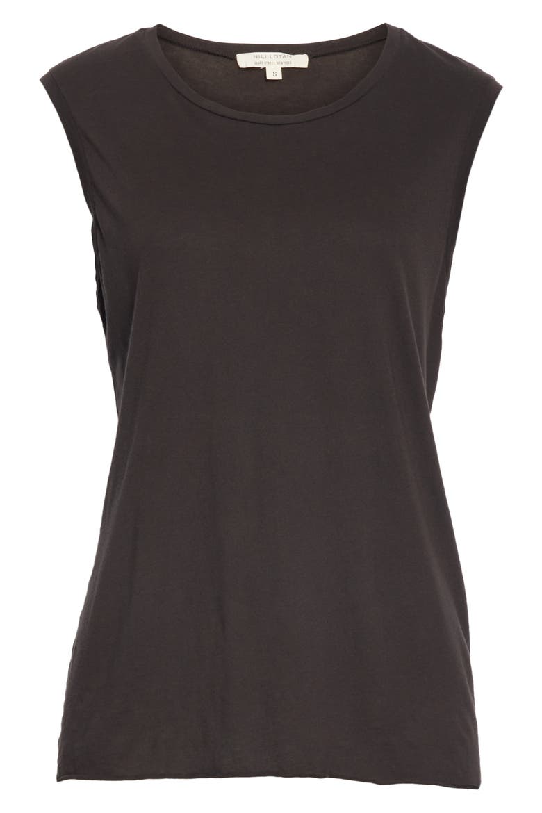 Cotton Muscle Tee, Alternate, color, WASHED BLACK